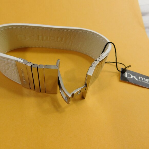 Dyrberg Kern - DK Man -  Stainless Steel - Men's White Leather Bracelet - Picture 3 of 3
